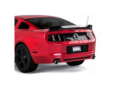 V3R Wicker Bill Rear Spoiler Add-On; Matte Black Vinyl (10-14 Mustang)