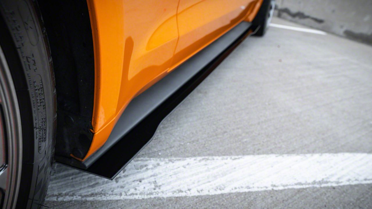 Carbon Fiber Side Skirts Lip Aprons Protector For Ford Mustang 2015 2016 2017 20