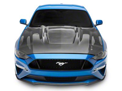 V6R Style Hood; Carbon Fiber (18-23 Mustang GT, EcoBoost)