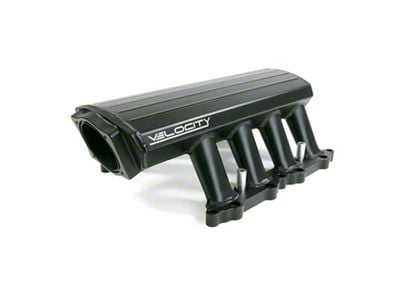 Top Street Performance Velocity Fabricated Aluminum Intake Manifold; Black Anodized (11-14 Mustang GT)