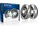 Vented Brake Rotor, Pad, Brake Fluid and Cleaner Kit; Front and Rear (11-14 Mustang V6)