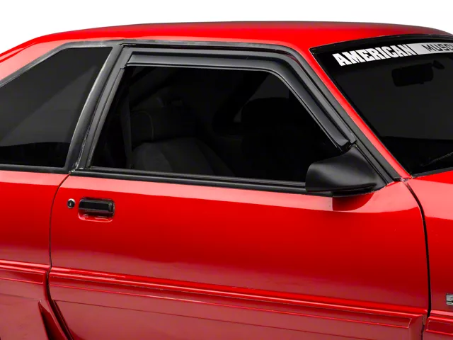 Ventvisor Window Deflectors; Dark Smoke (88-93 Mustang Coupe)