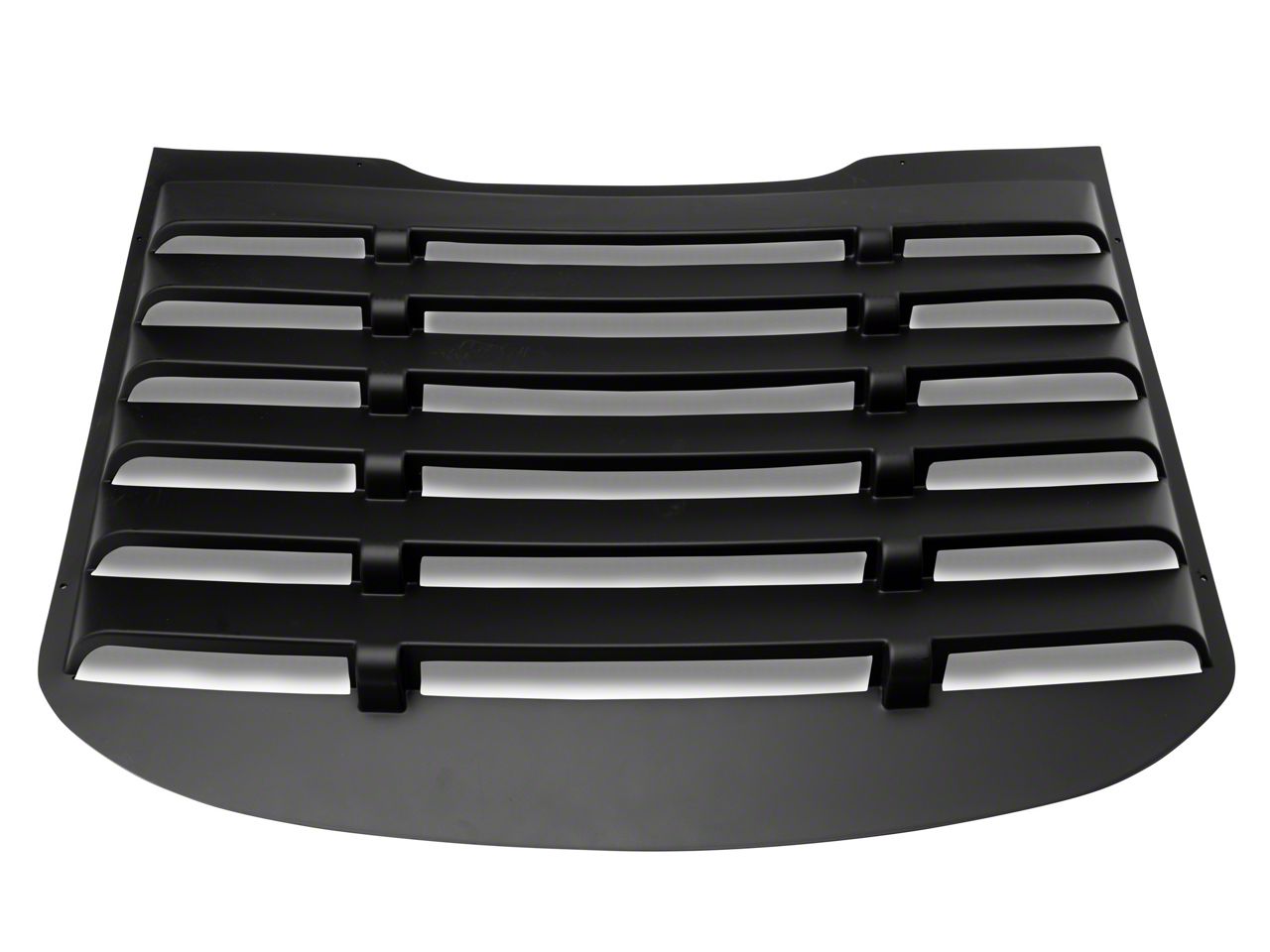 Mustang Vintage Style Rear Window and Quarter Window Louver Kit; Matte