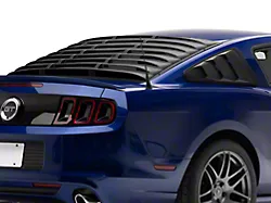 Vintage Style Rear Window and Quarter Window Louver Kit; Matte Black (05-14 Mustang Coupe)