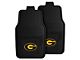 Vinyl Front Floor Mats with Grambling State University Oval G Logo; Black (Universal; Some Adaptation May Be Required)