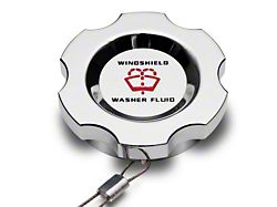 SpeedForm Modern Billet Washer Fluid Cap; Chrome (10-14 Mustang)