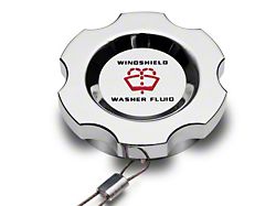 SpeedForm Modern Billet Washer Fluid Cap; Chrome (10-14 Mustang)