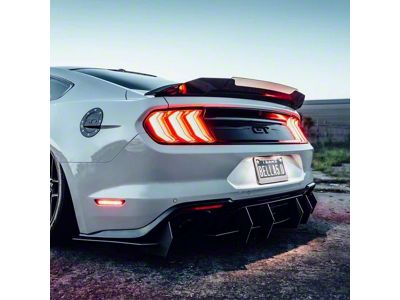 Wicker Bill; Dark Tint (15-23 Mustang w/ Track Pack Rear Spoiler)