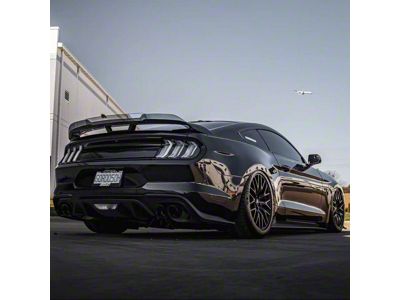 Wicker Bill; Dark Tint (18-23 Mustang w/ Performance Pack Rear Spoiler)