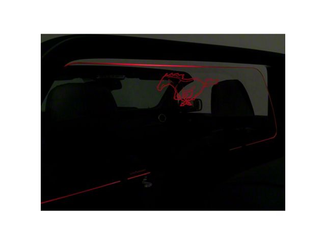 Wind Deflector with Running Pony; Extreme Lighting Kit (15-23 Mustang Convertible)