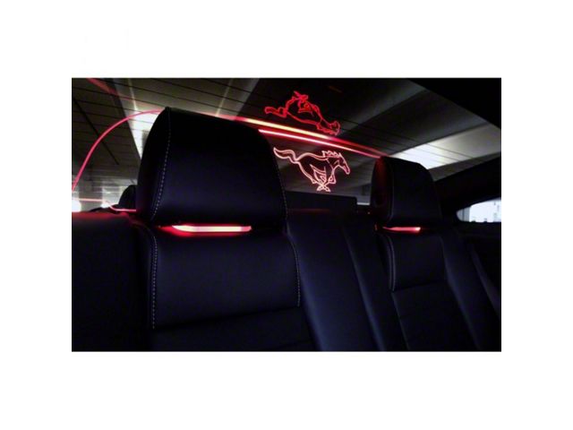Wind Deflector with Running Pony; Extreme Lighting Kit (11-14 Mustang Coupe)