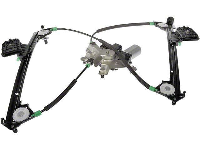 Window Regulator and Motor Assembly; Front Driver Side (05-07 Mustang)