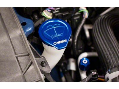 Windshield Washer Fluid Reservoir Cap; Anodized Blue (15-25 Mustang)