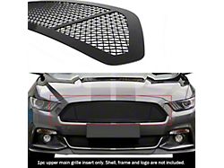 Wire Mesh Upper Grille Overlay; Black (15-17 Mustang GT)