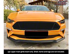 Wire Mesh Upper Grille Overlay; Black (18-23 Mustang GT)