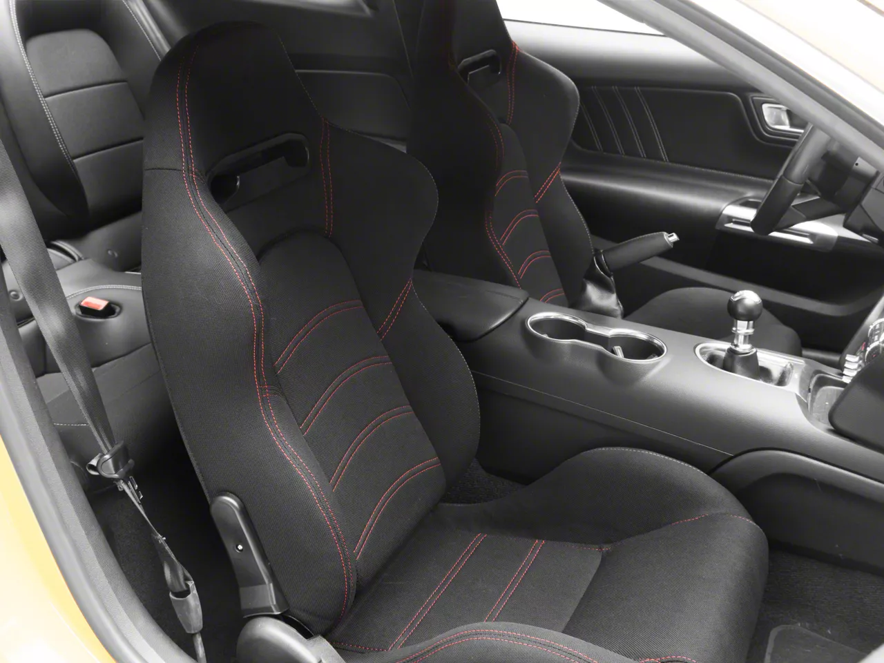 Mustang Woven Fabric Racing Bucket Seats with Seat Sliders