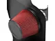 Aluminum Cold Air Intake with Red Filter and Heat Shield; Black (11-14 Mustang V6)