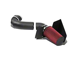 Aluminum Cold Air Intake with Red Filter and Heat Shield; Black (05-09 Mustang GT)