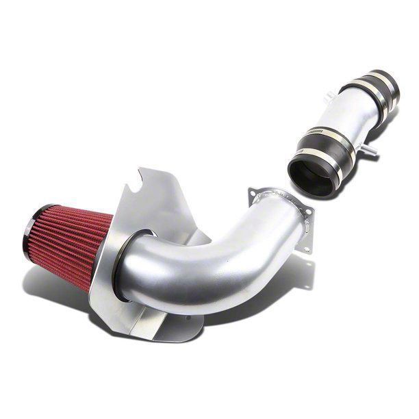 Mustang Aluminum Cold Air Intake with Red Filter and Heat Shield