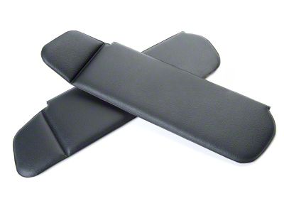 Vinyl Sun Visors; Black (83-93 Mustang Convertible)