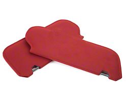 Cloth Sun Visors; Scarlet Red (83-93 Mustang Coupe, Hatchback)