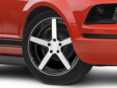 Niche Milan Gloss Black Brushed Wheel; 19x8.5; 35mm Offset (05-09 Mustang)