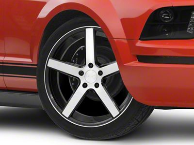 Niche Milan Gloss Black Brushed Wheel; 20x8.5; 35mm Offset (05-09 Mustang)