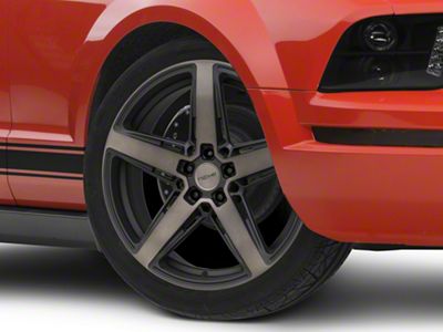 Niche Teramo Matte Black with Double Dark Tint Face Wheel; 20x9; 35mm Offset (05-09 Mustang)