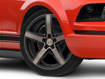 Niche Teramo Matte Black with Double Dark Tint Face Wheel; 20x9.5; 25mm Offset (05-09 Mustang)
