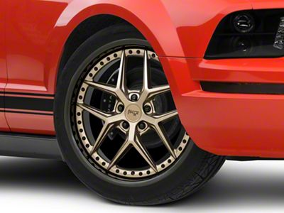 Niche Vice Matte Bronze Black Bead Ring Wheel; 20x9; 35mm Offset (05-09 Mustang)