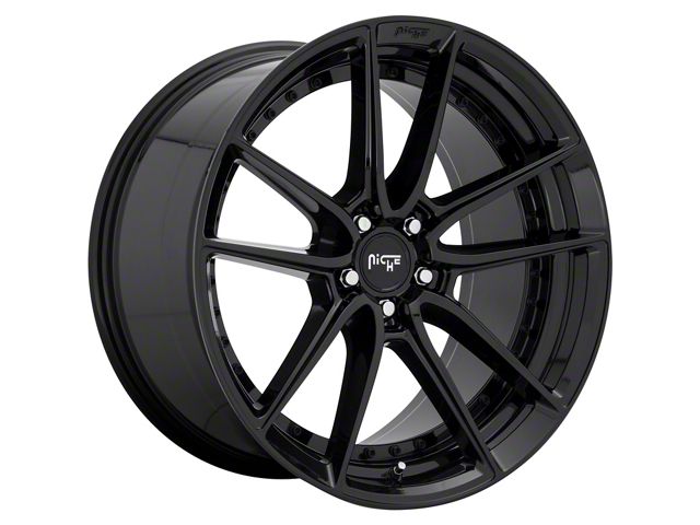 Niche DFS Gloss Black Wheel; Rear Only; 20x10.5 (06-10 RWD Charger)