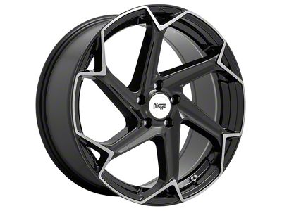 Niche Flash Gloss Black Brushed Wheel; 20x9 (06-10 RWD Charger)