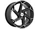 Niche Flash Gloss Black Brushed Wheel; 20x9 (06-10 RWD Charger)