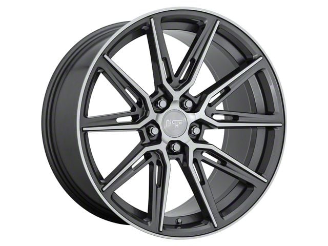 Niche Gemello Gloss Anthracite Machined Wheel; 20x9 (06-10 RWD Charger)