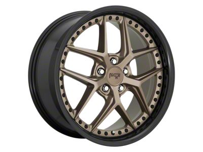 Niche Vice Matte Bronze Black Bead Ring Wheel; Rear Only; 20x10.5 (06-10 RWD Charger)