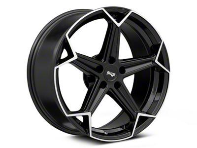 Niche Arrow Gloss Black with Brushed Face Wheel; 20x9; 35mm Offset (10-15 Camaro)