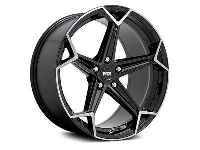Niche Arrow Gloss Black Brushed Wheel; Rear Only; 20x10.5; 35mm Offset (10-15 Camaro)