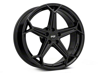 Niche Arrow Gloss Black Wheel; Rear Only; 20x10.5; 35mm Offset (10-15 Camaro)
