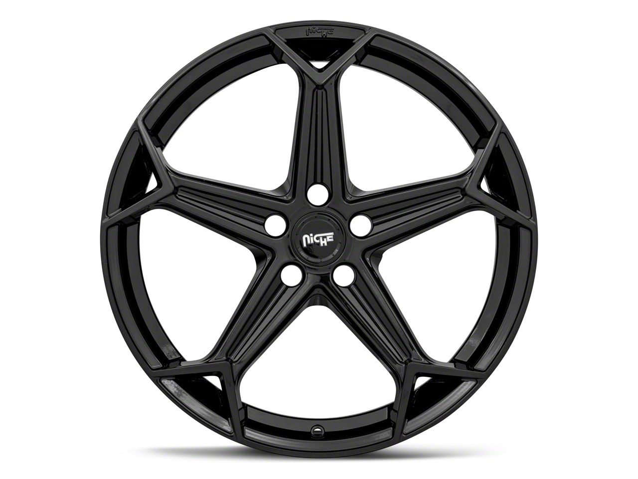 Niche Camaro Arrow Gloss Black Wheel; Rear Only; 20x10.5
