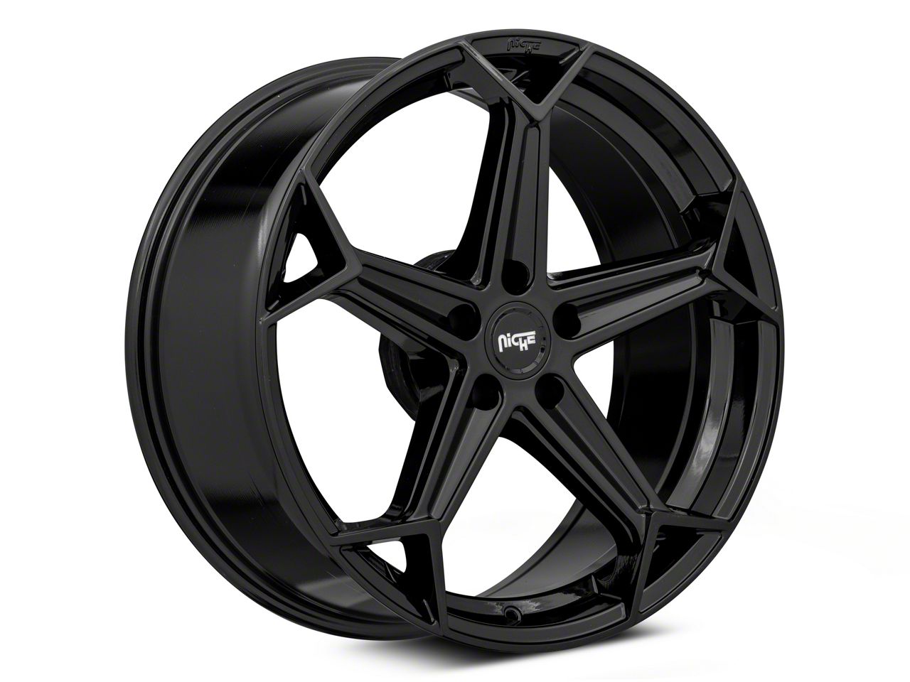 Niche Camaro Arrow Gloss Black Wheel; Rear Only; 20x10.5