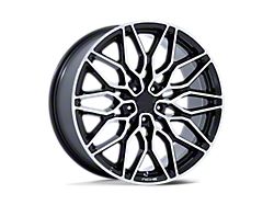 Niche Calabria 5 Gloss Black Machined Wheel; 20x9; 27mm Offset (10-15 Camaro, Excluding ZL1)