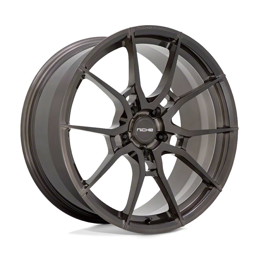 Niche Camaro Kanan Brushed Candy Smoke Wheel; Rear Only