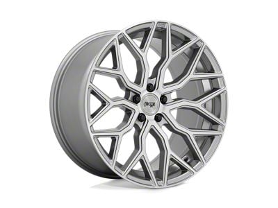 Niche Mazzanti Anthracite Brushed Tint Clear Wheel; 22x10; 30mm Offset (10-15 Camaro, Excluding ZL1)