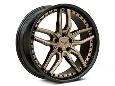 Niche Methos Matte Bronze with Black Bead Ring Wheel; 20x9; 35mm Offset (10-15 Camaro)