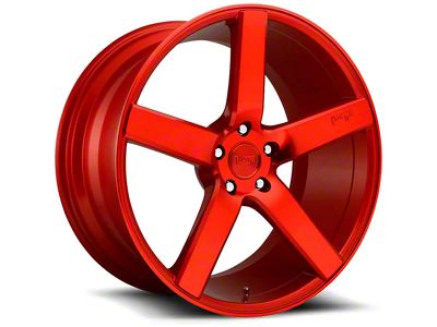 Niche Milan Candy Red Wheel; Rear Only; 20x10.5; 35mm Offset (10-15 Camaro, Excluding ZL1)