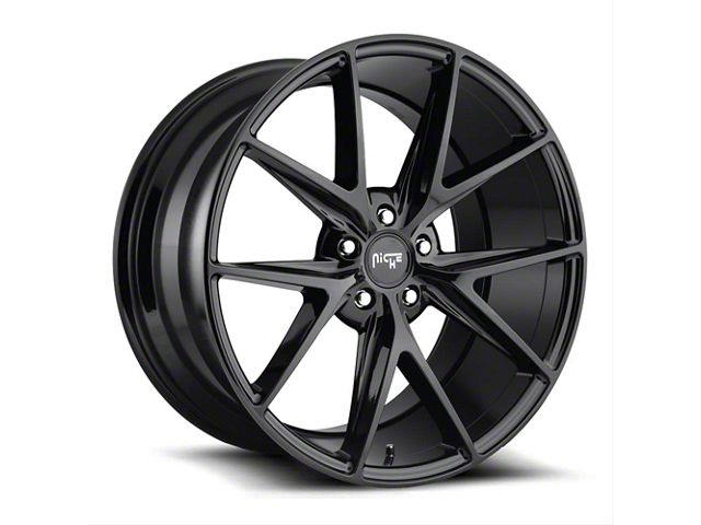 Niche Misano Gloss Black Wheel; Rear Only; 20x10 (10-15 Camaro)