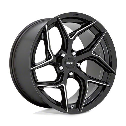 海外限定スパイク販売 Camaro Niche Torsion 35mm 20x9; Wheel; Milled Black Gloss ホビーラジコン