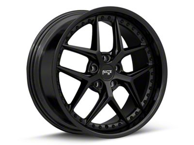 Niche Vice Gloss Black with Matte Black Lip Wheel; 20x9 (10-15 Camaro)