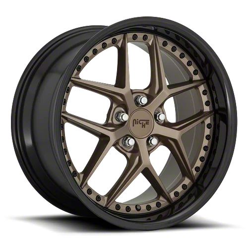 Niche Camaro Vice Matte Bronze with Black Bead Ring Wheel