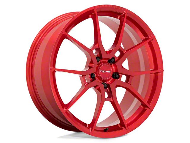 Niche Kanan Brushed Candy Red Wheel; 20x8.5 (10-14 Mustang)
